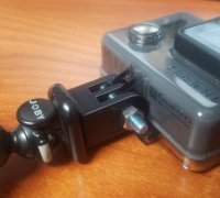Gopro tripod mount - action camera tripod 1-4 screw adapter 3D model 3D  printable