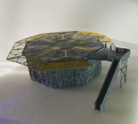 3D-Datei Scifi Modular Magnetische Diorama-Platten 🦸・Design für 3D-Drucker  zum herunterladen・Cults