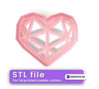 3D file Valentines Day cookie cutter set of 4 💝・Design to