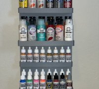 STL file Acrylic Paint Rack 🎨・3D printer design to download・Cults