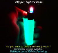 Free STL file Magnetic Bic lighter case・3D printer design to
