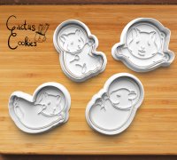 Hamster & Heart Cookie Cutters – 3D Cookie Cutter Shop