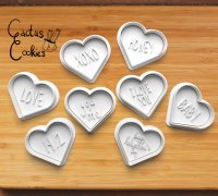 3D file Valentines Day cookie cutter set of 4 💝・Design to