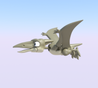 Free STL file Pterodactyl (Google dinosaur T-Rex game) 🦖・3D