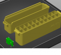 223 Remington, Double Spring Latch Modular Ammo Box by brass_ring, Download free STL model