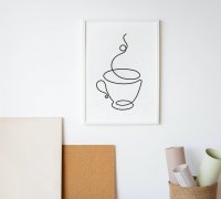 STL file Coffee Bar Wall Art Drink Bar Wall Decor 2d ☕・3D print design to  download・Cults