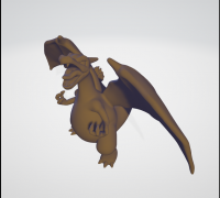 Charizard Fire Dragon Fidget Toy 3D Printing Model - Threeding
