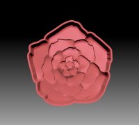 STL file Flower relief rosette and mold 3D print model 💐・Model