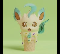 Leafeon beeldje 3D geprint -  Portugal