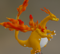 STL file Pokemon - Mega Charizard X 🐉・3D printer design to download・Cults