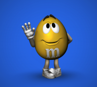 Red M&M -Spreading Love - 3D model by ChelsCCT