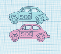 Free STL file Fiat 500 keychain 🗝️・3D printable model to