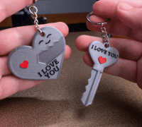 I love you keychain by Andries, Download free STL model