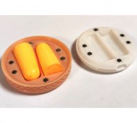 Earplug keyring capsule, 3D CAD Model Library