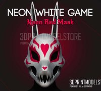 Pink Mask from Neon White Game - Fan Art 3D model 3D printable