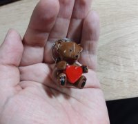 STL file Cute bear multicolor keychain・3D printing idea to