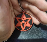 3D Printable Sharingan was used by Shisui Uchiha eye for Keychain or  Pendant by Juan A.