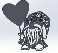 STL file VALENTINE GNOME with Heart - Crex・3D printer model to  download・Cults