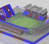 San Lorenzo Cake Topper Pedro Bidegain Stadium 3D Football Field