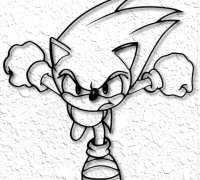 STL file Sonic the Hedgehog Classic (Fan Art) 🦔・3D printer model