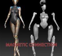 Pring - Atomic Heart Robot Gyrls Modelo de Impressão 3D in mulher
