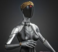 Atomic Heart Ballerina Twins Female Robot w/ Nora Statue