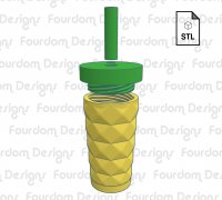 Stanley Tumbler Cup Keychain Scaled STL File for 3D Printing 
