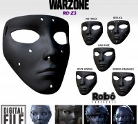 COD MW 2019 Ghost Azrael Mask - 3D Print Model by LAfactorystore