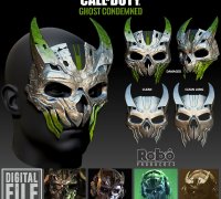 COD MW 2019 Ghost Azrael Mask - 3D Print Model by LAfactorystore