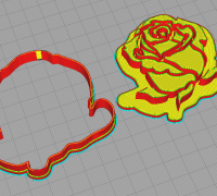 Rose Themed Stencil Designs - SVG & 3D Cookie Cutter Print Files