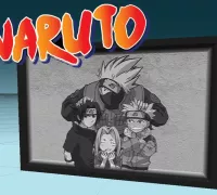 Quadro Com Moldura Kakashi Hatake - Ninja Anime Naruto em Promoção