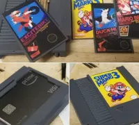 STL file NES Cartridge - SD and MicroSD card storage・3D printing