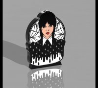 STL file Wednesday Addams Full Body 🧛・Model to download and 3D