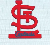 STL file St. Louis Cardinals Baseball (bird and bat logo) Lamp・3D printer  model to download・Cults
