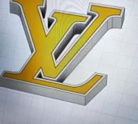 STL file LOUIS VUITTON LV SIGN TABLETOP DECOR・3D print model to