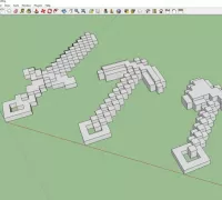 STL file Minecraft Sword - Cube Game Replica 🗡️・3D printing