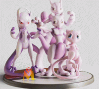 STL file shadow mewtwo pokemon 🐉・Template to download and 3D print・Cults