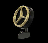 Archivo STL Logotipo del stand de Mercedes Benz y AMG 🚗・Diseño