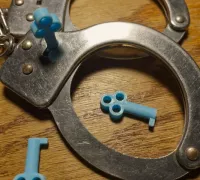 STL file Tiny Handcuff Key with Clip 🔑・3D print model to download・Cults