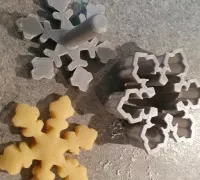 STL file snowflake cookie cutter stamp 3d model - mod3 ❄️・3D