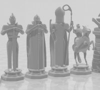 STL file Harry Potter Wizard Chess Set ♟️・3D printer model to download・Cults