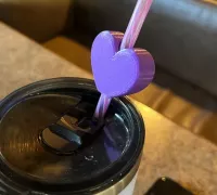 3D Printed Straw Topper – The Creative Heart Warrior
