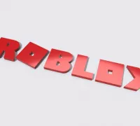 roblox logo with the text - Download Free 3D model by camjam0810