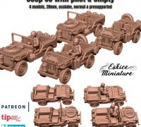 OBJ file NotLego Lego WW2 Jeep Willys Model 295A 🚗・3D printer