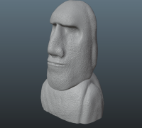 Free STL file Emoticon moai 🗿・3D printing template to download・Cults