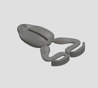 Digital File: Mold for 3D Print frog 80 Mm. Fishing Lure Softbait Mold 3D  STL, STEP File for 3D Print 