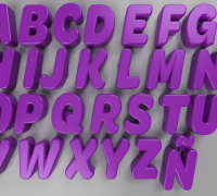 STL file Stamp Set ABC Pixel Letters Alphabet Alphabet Numbers