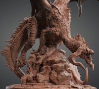 E177 - Legendary dragon design, The Elder Black Dragon, STL 3D model d –  World of STL