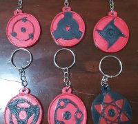 STL file Akatsuki and Uchiha Logo Keychain / Naruto Cloud Key Chain・3D  printable model to download・Cults