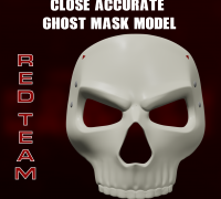 STL file Ghost Mask Modern Warfare 👻・3D printable model to